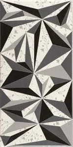 Piramit Pyramid Black Decor porcelain tile, 30×60 cm, surface finish