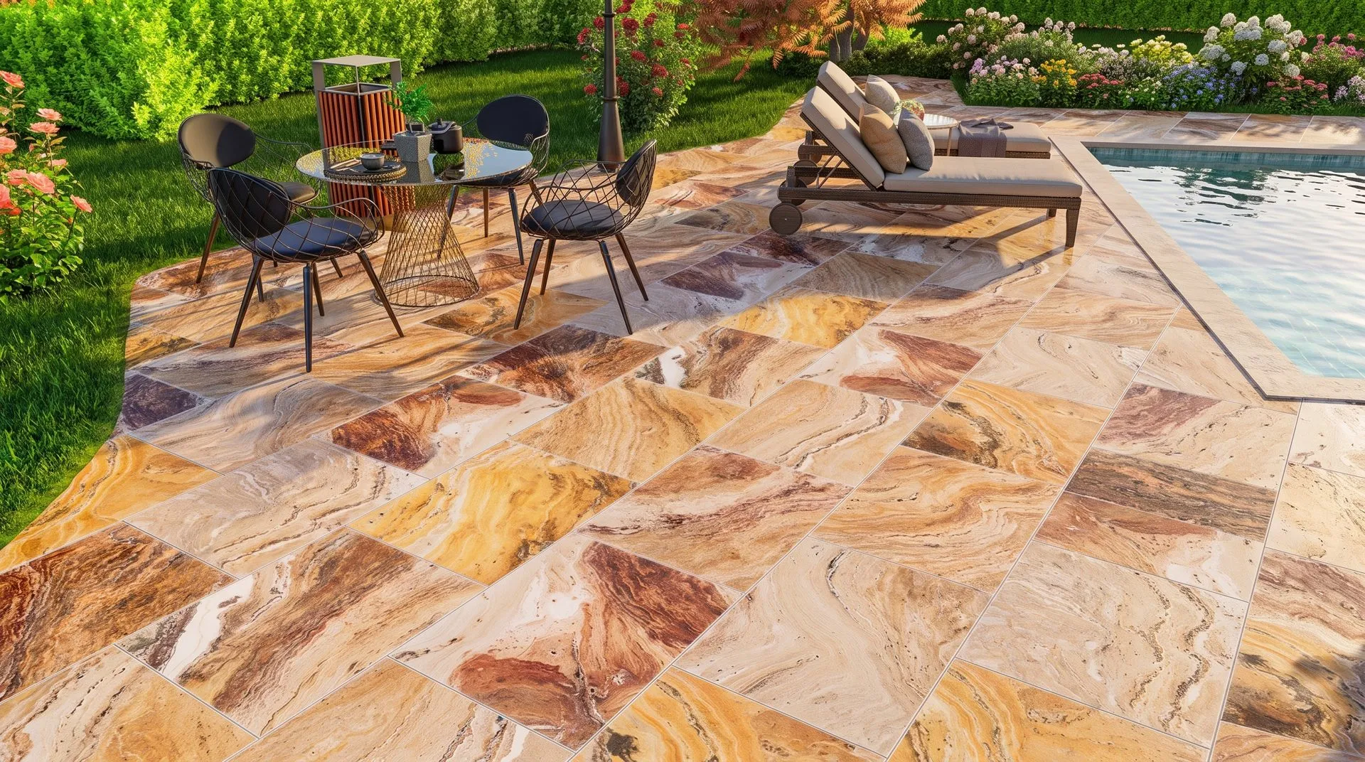 Autumn Turkish travertine scene